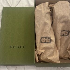 Gucci Green Box with Beige Dust Bags